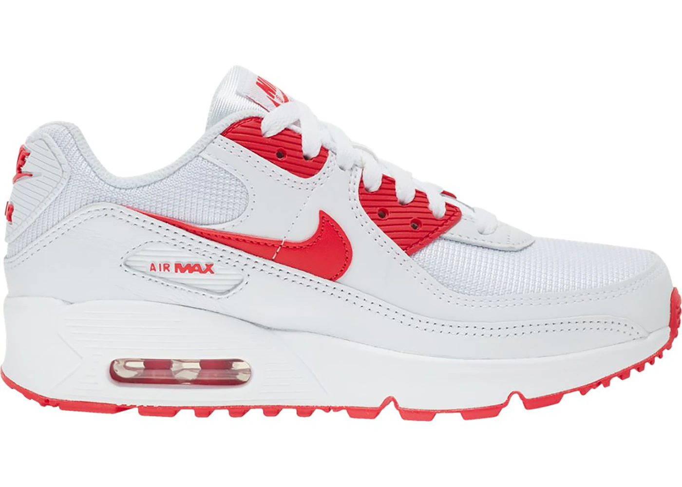 Nike Air Max 90 Recraft White Red (GS) - CD6864-106 - US