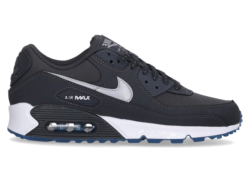 Nike Air Max 90 Reflective Swoosh Anthracite Industrial Blue Men's