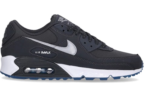 Nike Air Max 90 Reflective Swoosh Anthracite Industrial Blue Men's