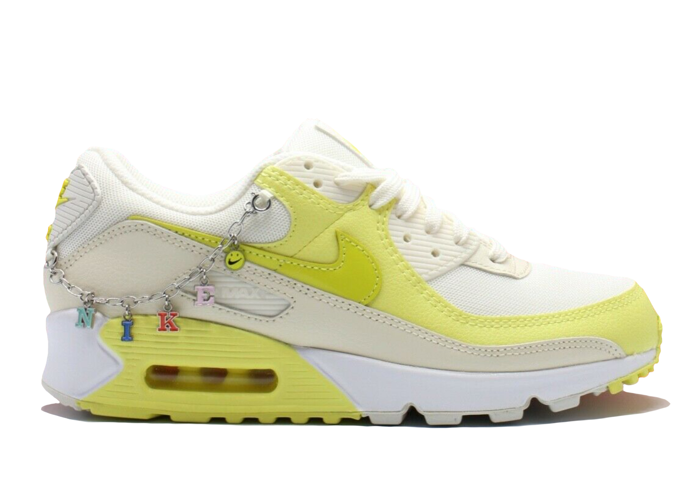 yellow nike air max 90 with charms