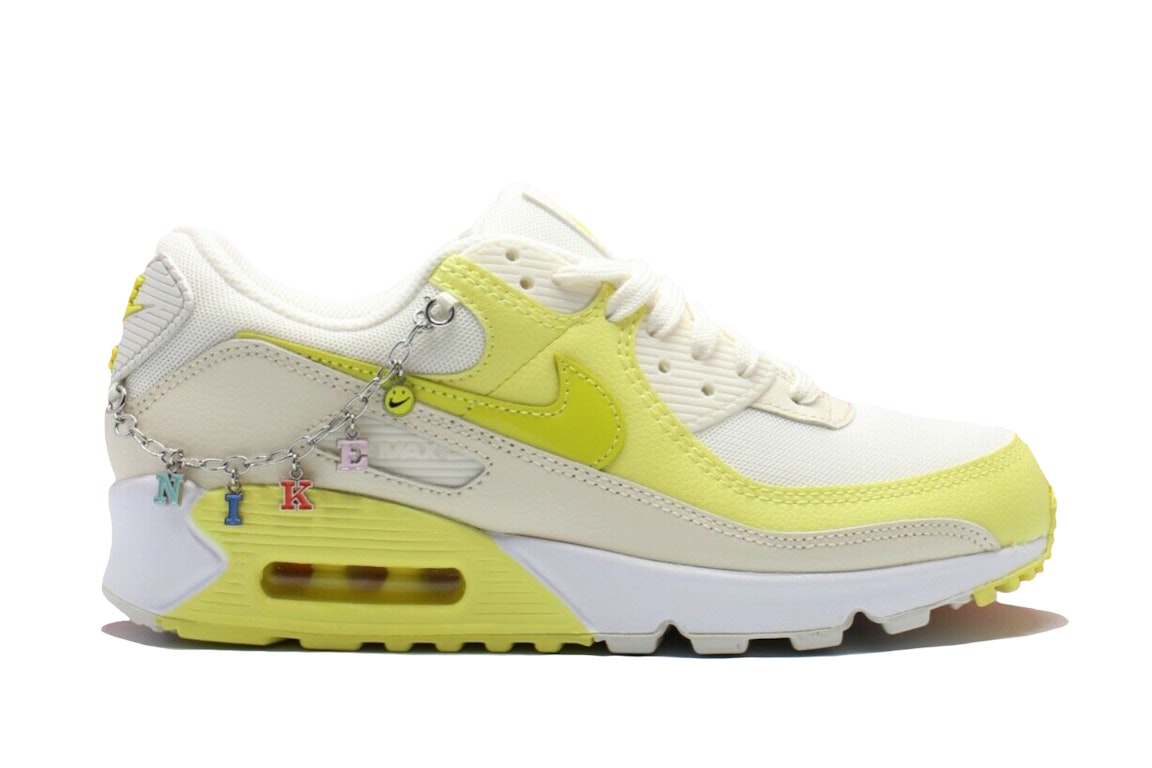 Pre-owned Nike Air Max 90 Se Have A  Day Princess Charming (women's) In Sail/light Voltage Yellow Ii-light Zitron