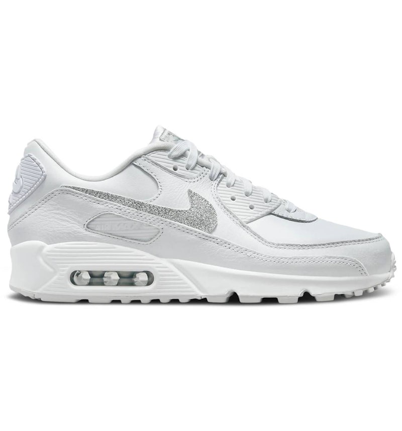 White Air Max Glitter Nike Air Max 90 SE Silver Glitter (Women's