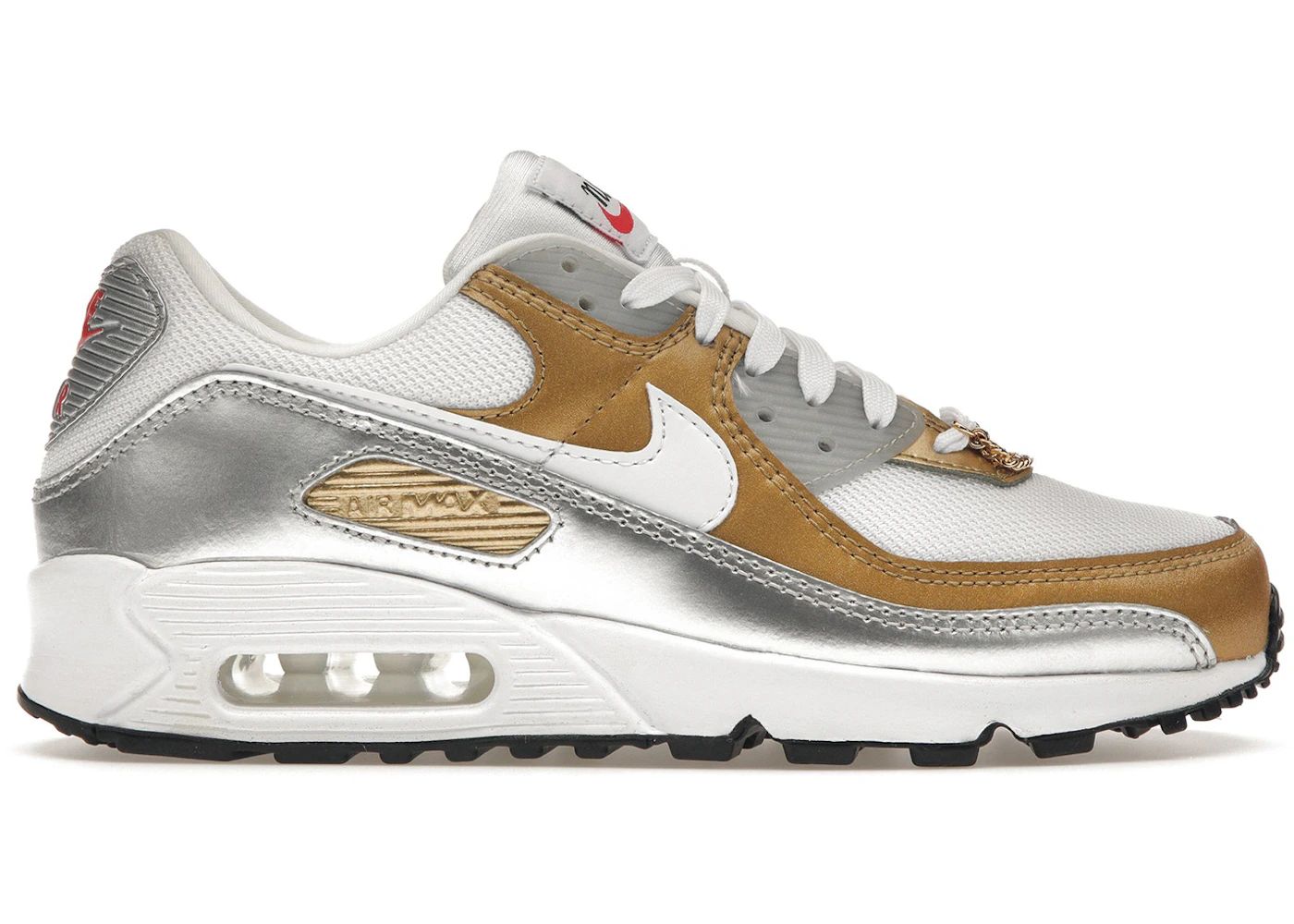 Nike Air Max 90 SE White Metallic Gold (Women's) - DJ6208-100 - US