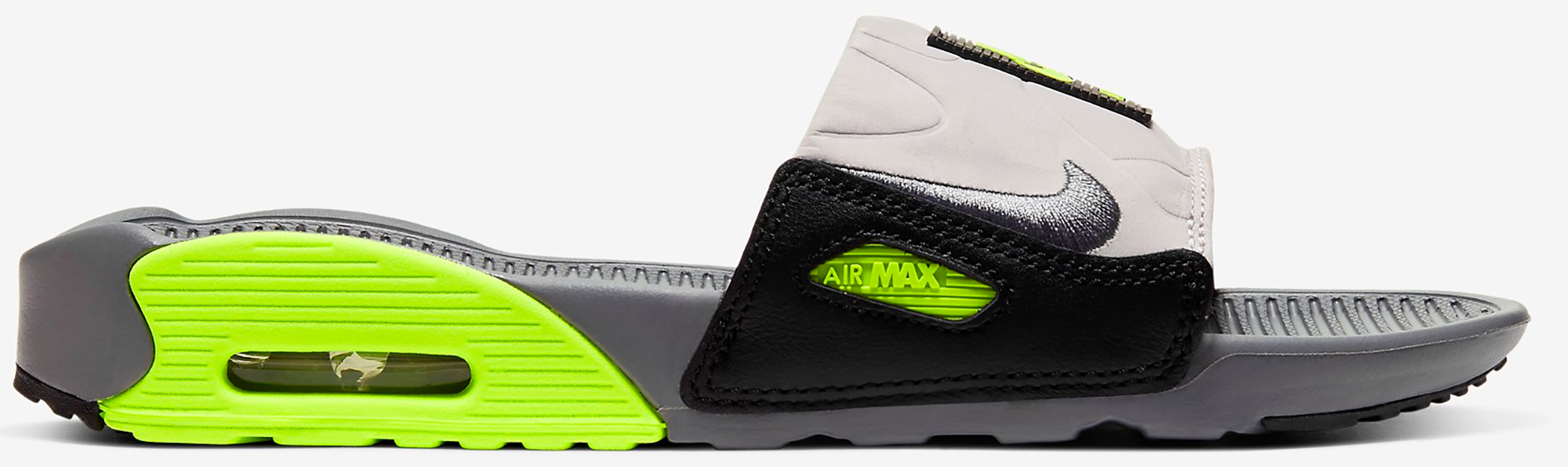 Nike Air Max 90 Slide Smoke Grey Volt 