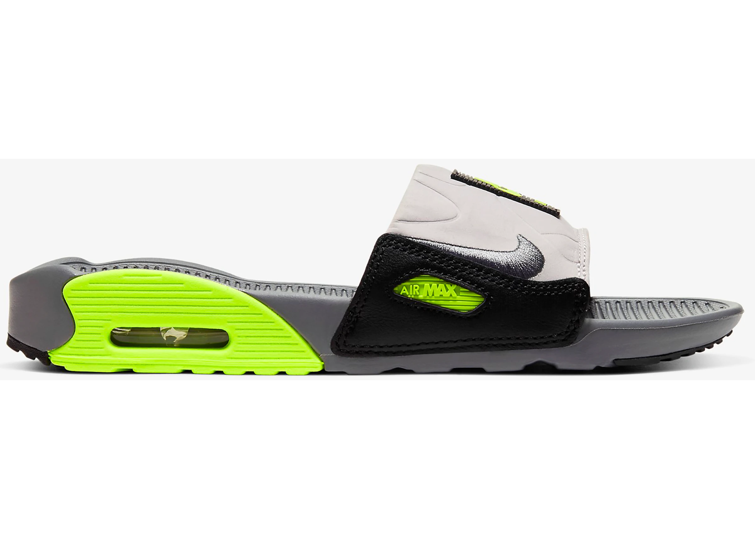 Hen Verhuizer atomair Nike Air Max 90 Slide Smoke Grey Volt Black (Women's) - CT5241-001 - US