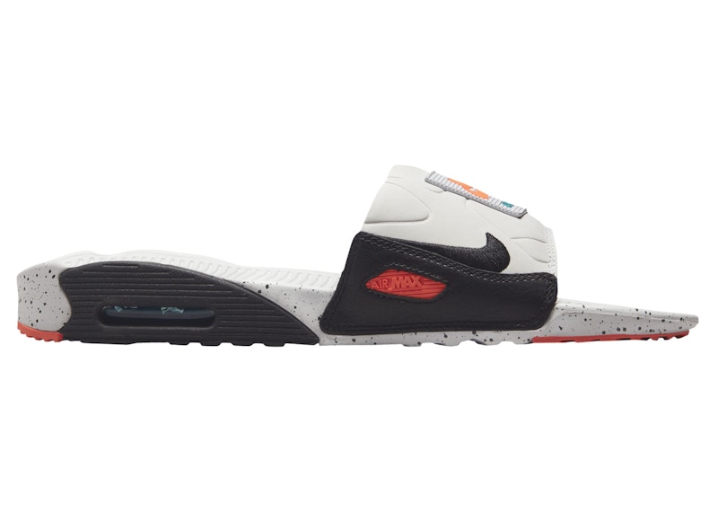 Nike Air Max 90 Slide White Turf Orange Speckled Men's - BQ4635