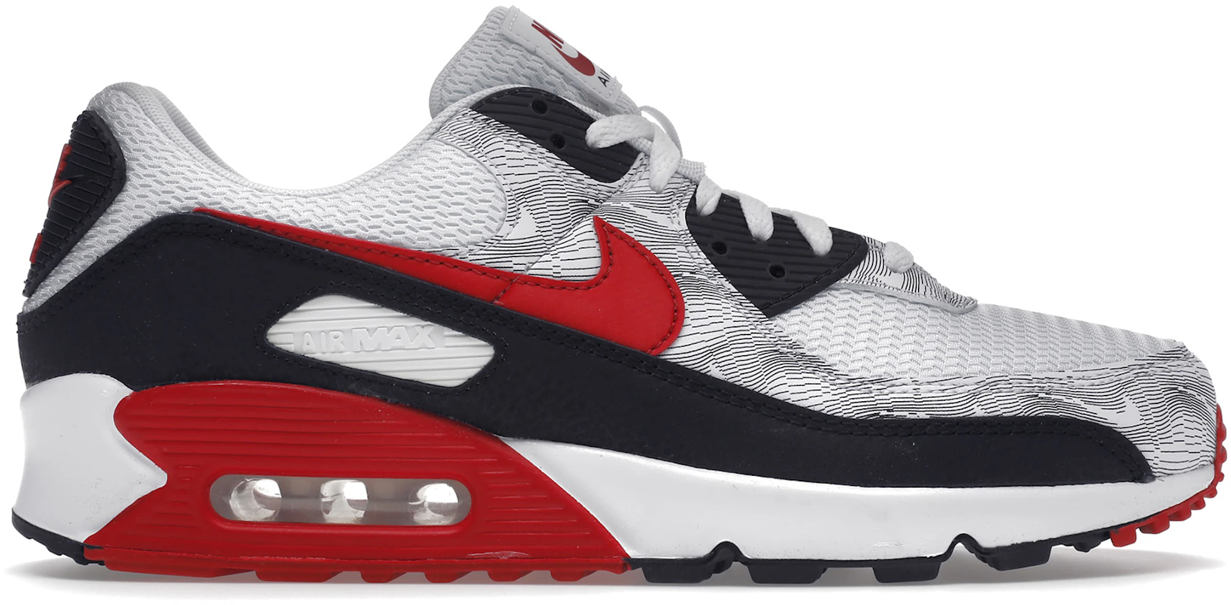 Nike Air Max 90 Topography White University Red DJ0639-100 - US
