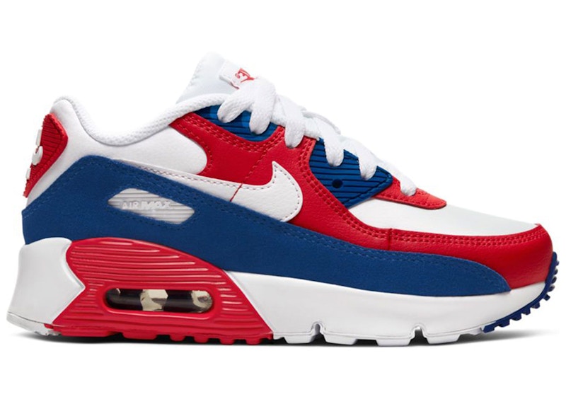 Pre-owned Nike Air Max 90 Usa Sneakers In White/deep Royal In Multi