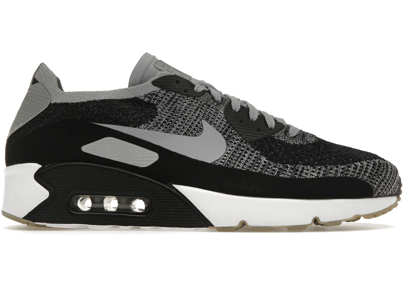 Nike Air Max 90 Ultra Flyknit Black Wolf Grey Men's 875943-005