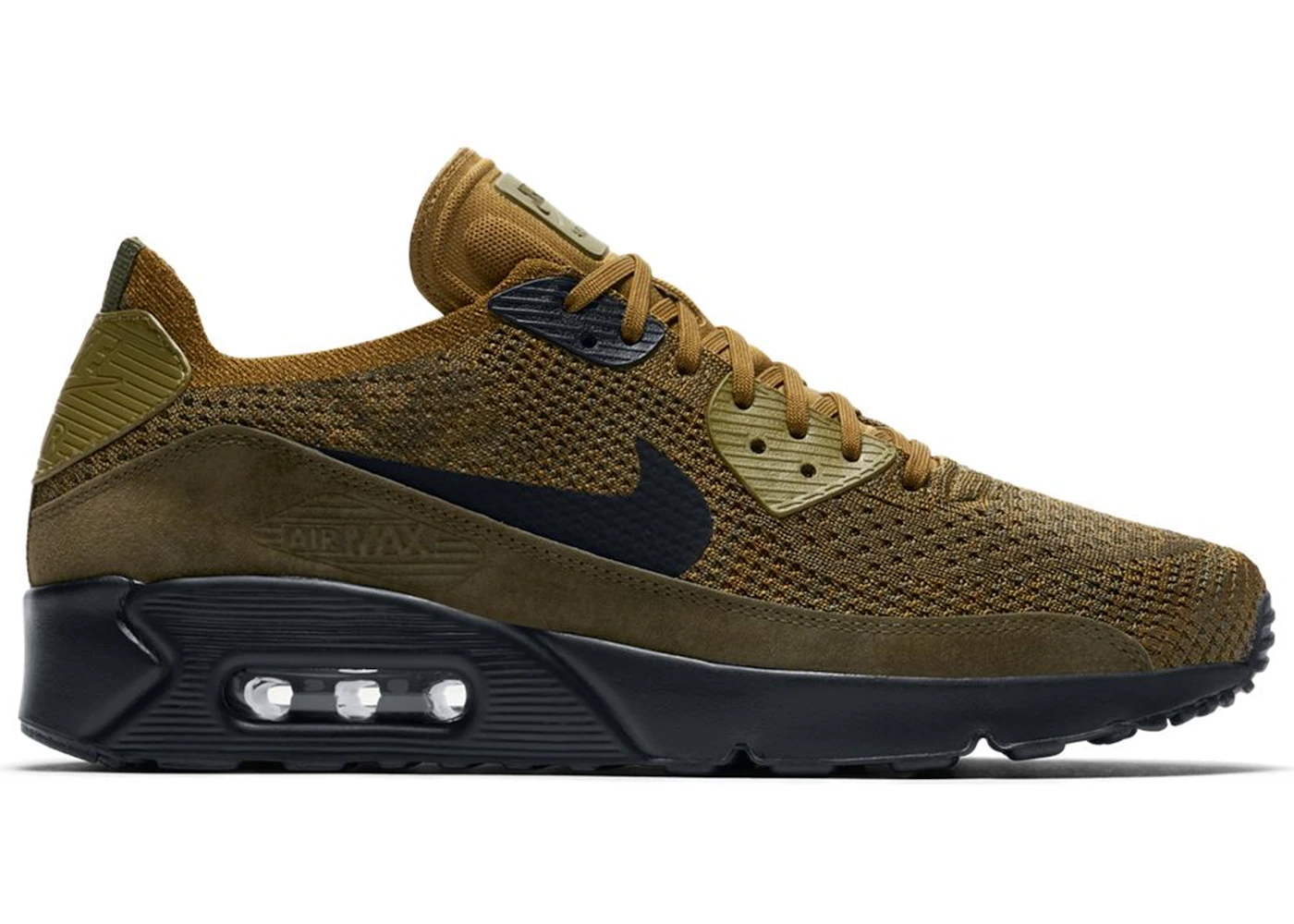 Nike Air Max 90 Ultra 2.0 Flyknit Olive Flak Men s 875943 302 US