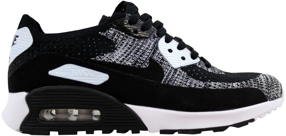 nike flyknit air max black and white