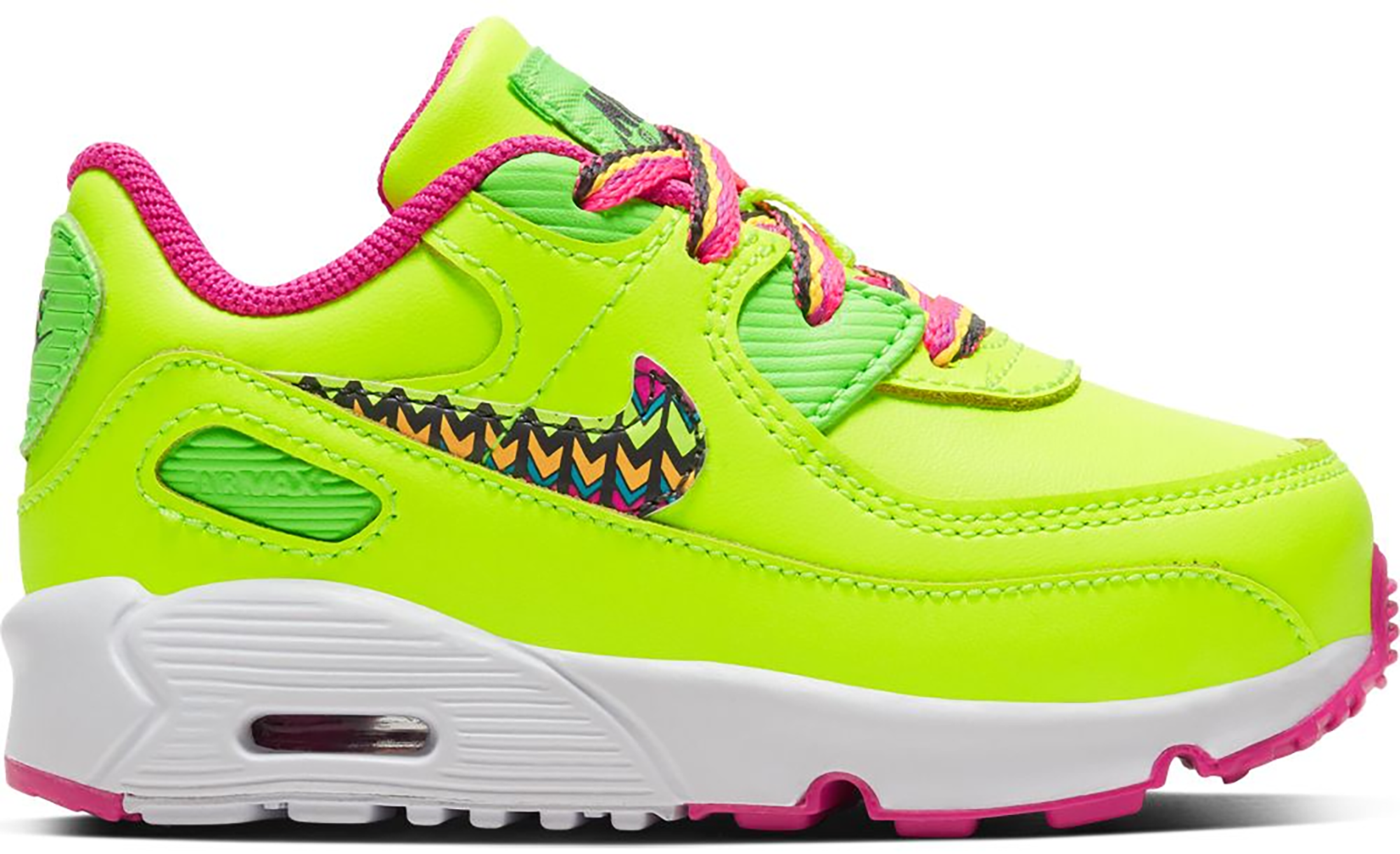 pink and lime green air max