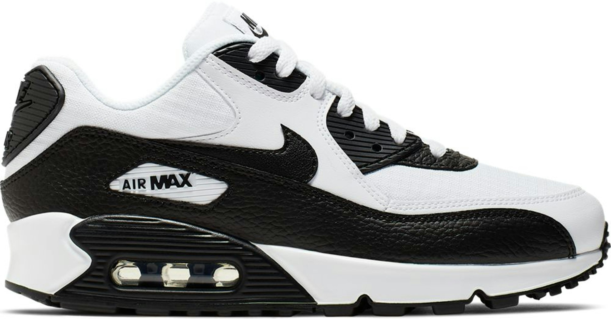 Pigmento carpintero Mediana Nike Air Max 90 White Black (2019) - 325213-139 - US