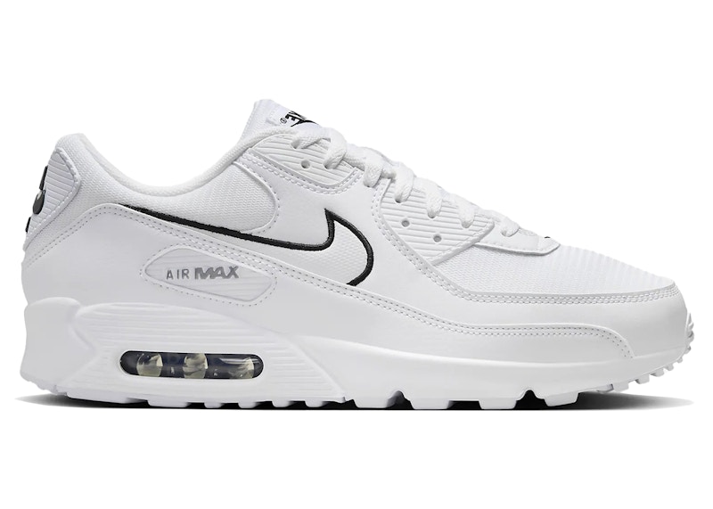 Nike Air Max 90 White Black Outlined Swoosh HF3835 100 JP