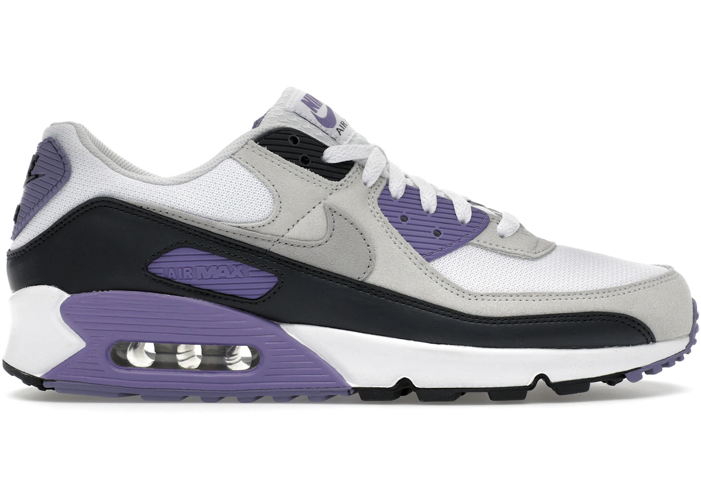Nike Air Max 90 White Dusty Amethyst Photon Dust Light Smoke Grey