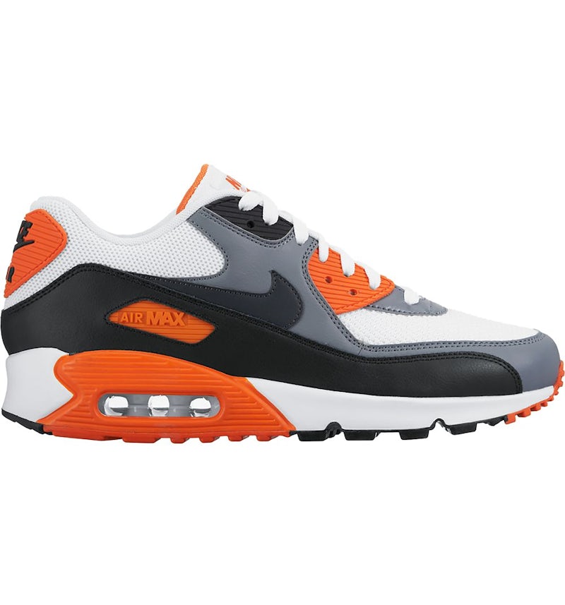 Nike Air Max 90 White Grey Orange Men s 537384 128 US