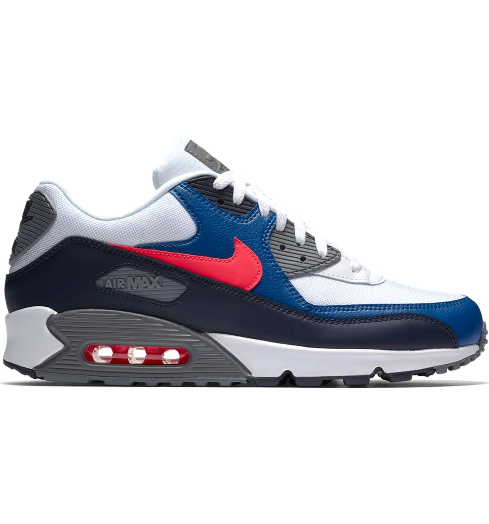 Nike Air Max 90 White Solar Red Obsidian