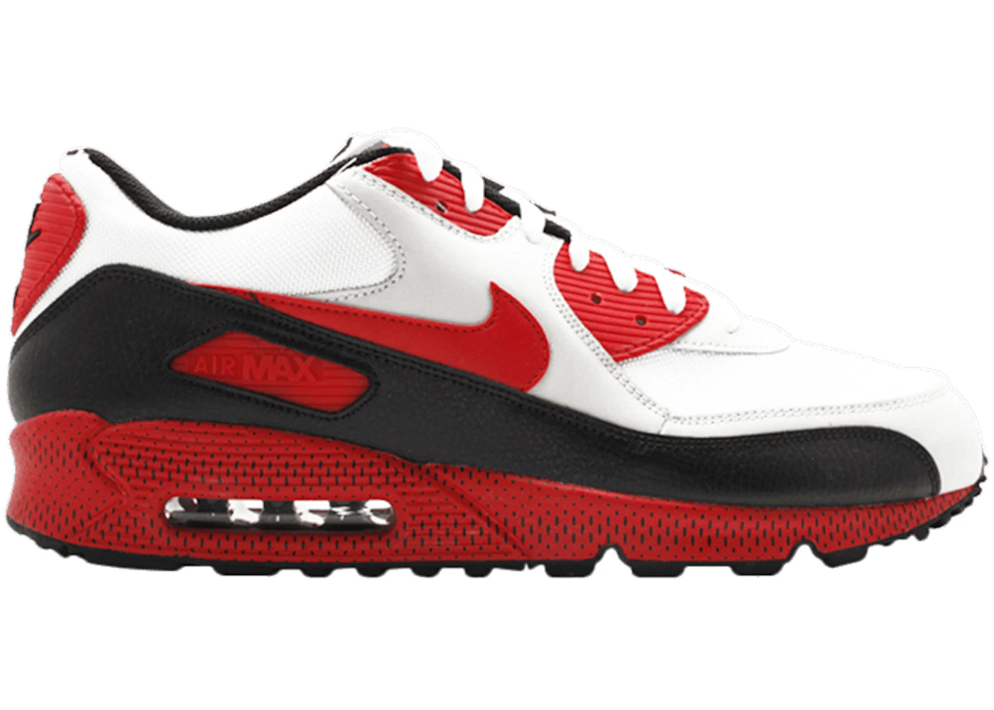 Nike Air Max 90 White Sport Red Neutral Grey Men's - 325018-161 - US