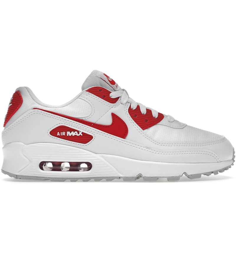 Nike Air Max 90 White University Red Men's DX8966-100 US