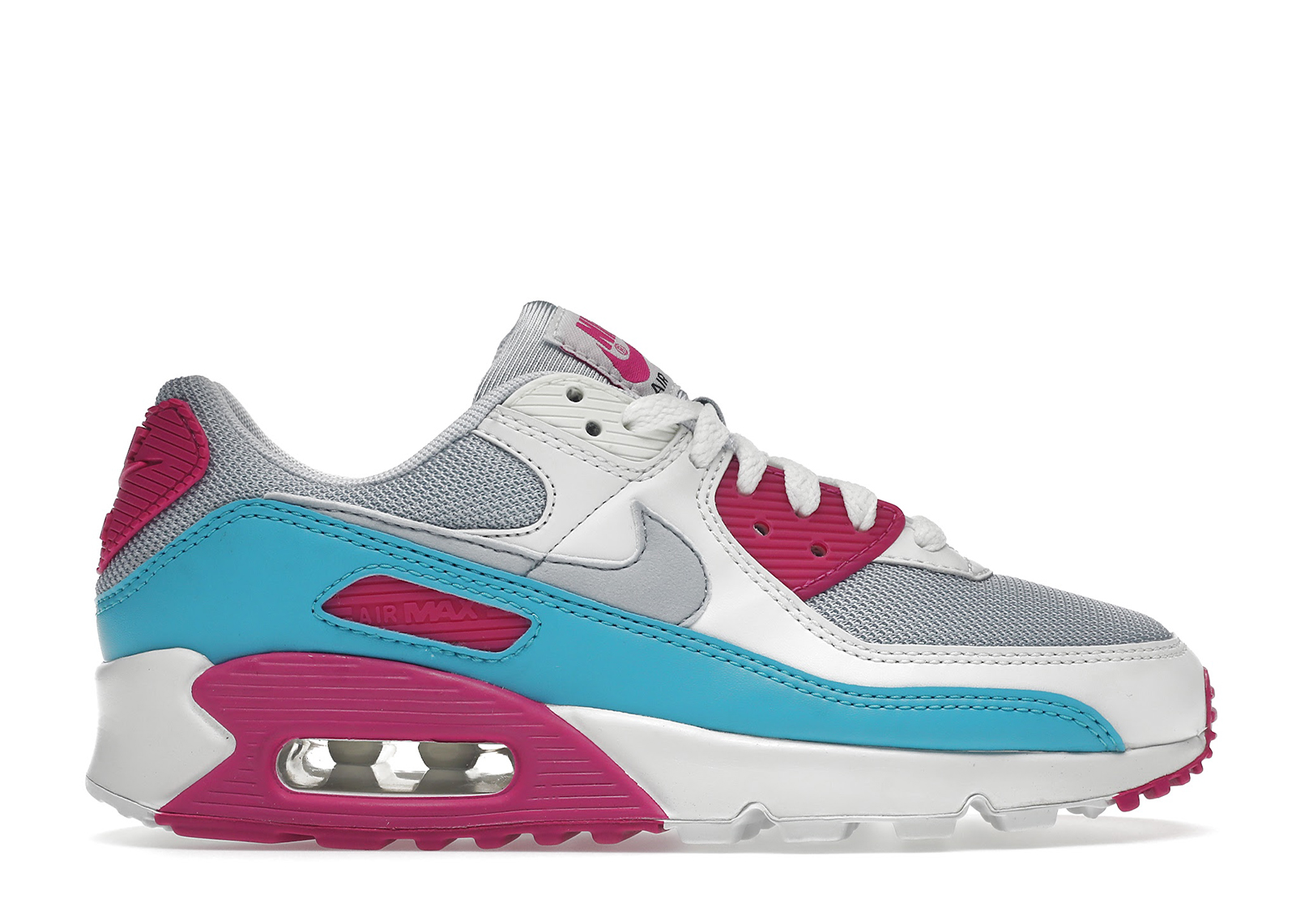 white pink and blue air max
