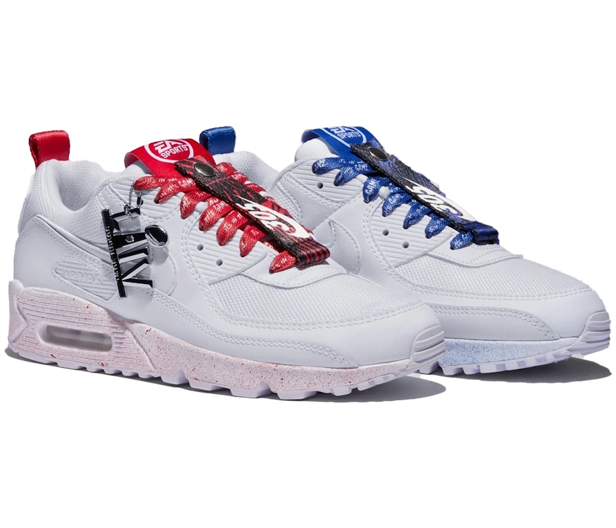 Pre-owned Nike Air Max 90 Xbox X Ea Sports Madden 20 Super Bowl Liv In White/blue-red-white