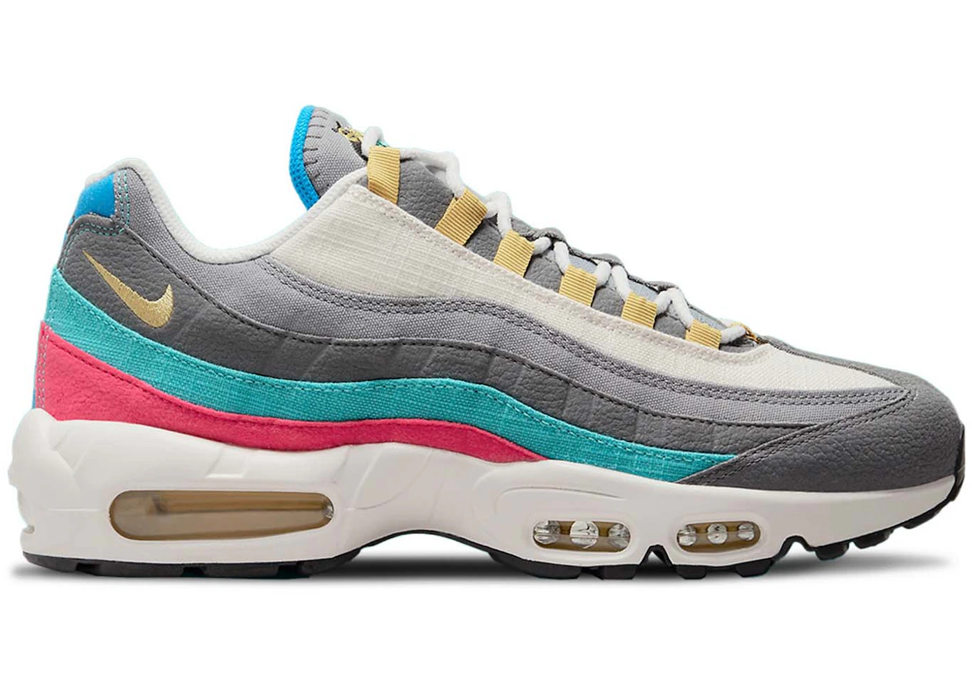 Nike Air Max 95 Air Sprung Grey Aqua Pink Men's - DH4755-001 - US