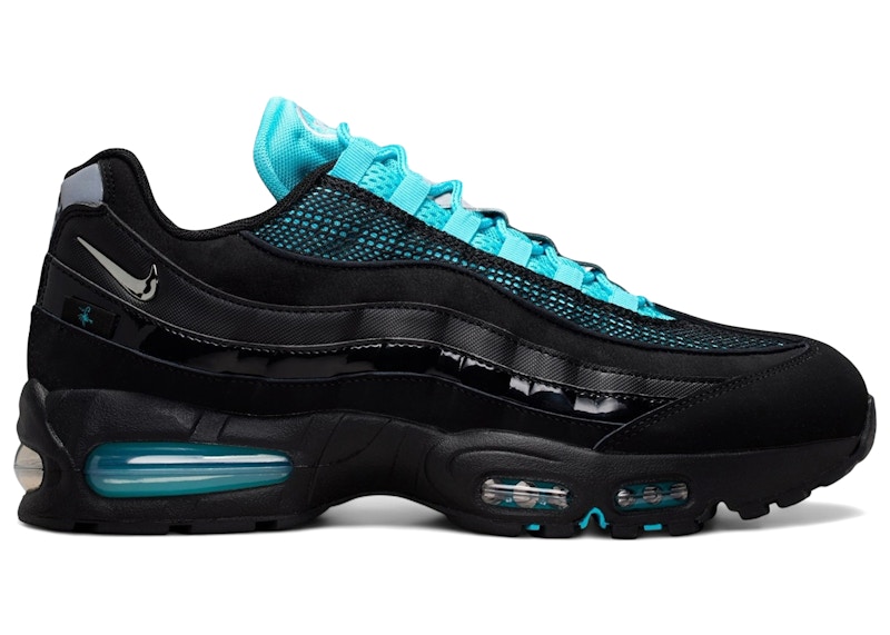 Men's Nike Air Max 95 Big Bubble Scorpion Sneakers in Black/Chrome/Gamma Blue (IM4691-001)
