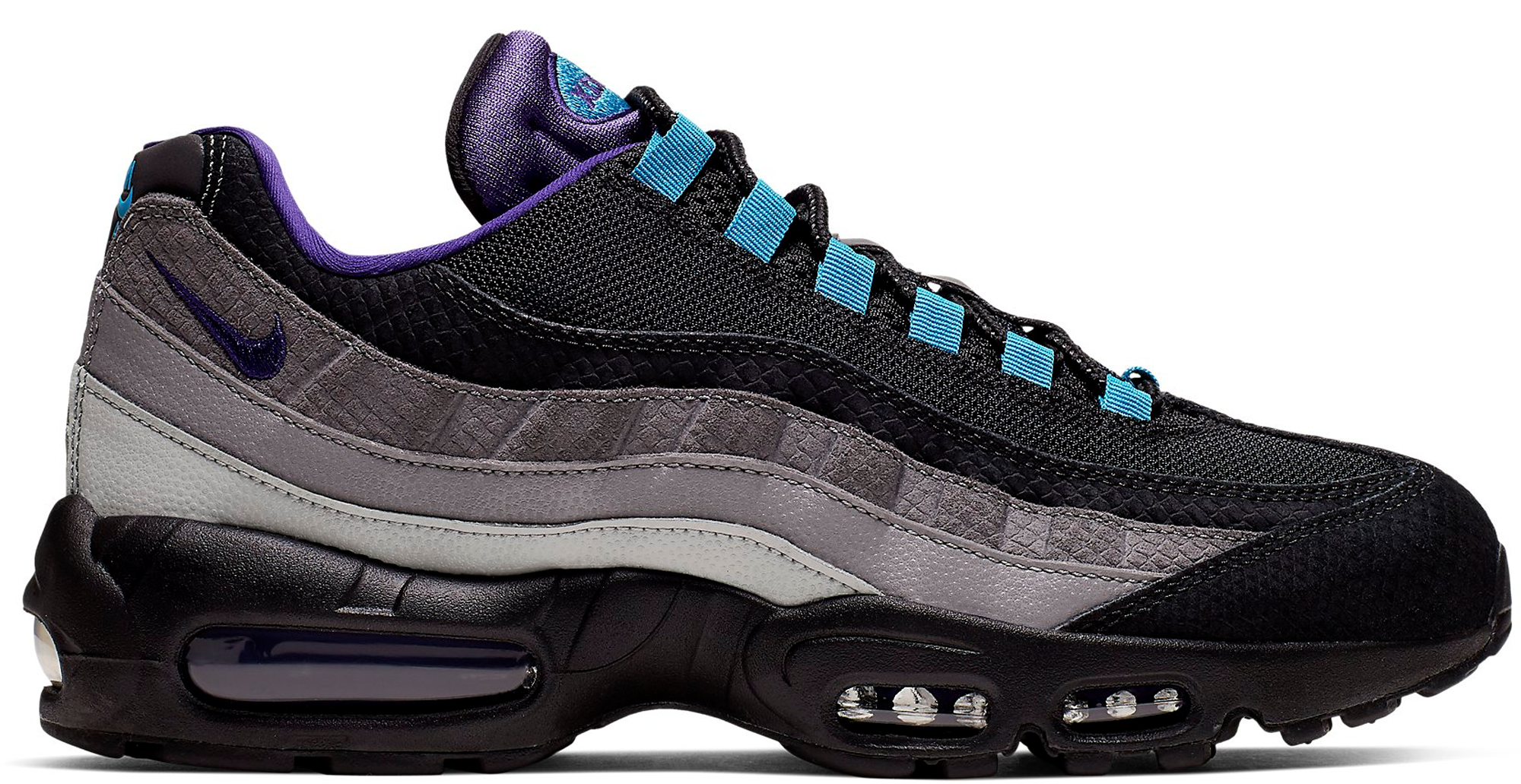 Nike Air Max 95 Black Court Purple Teal 
