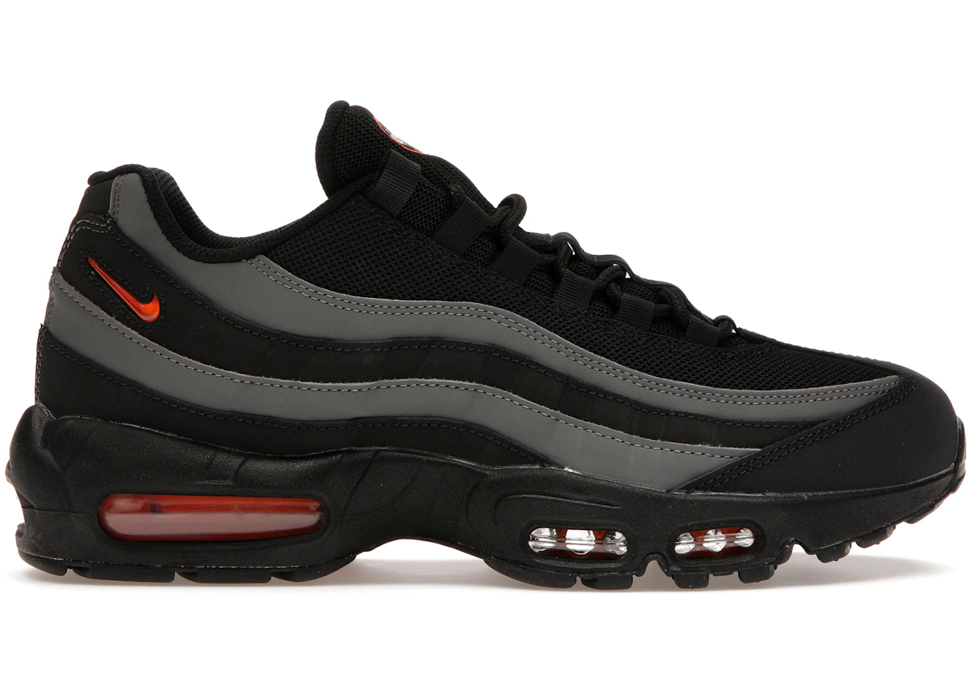 Nike Air Max 95 Black Grey Safety Orange Men's DX2657-001 US