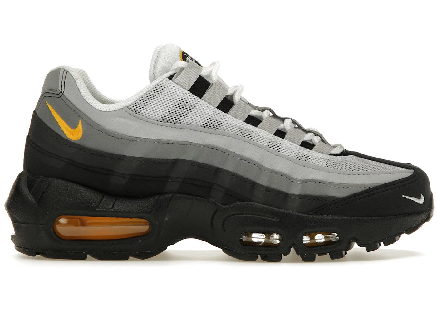 Nike 95s Black And Orange Nike Air Max 95 Ess Trainers In Black
