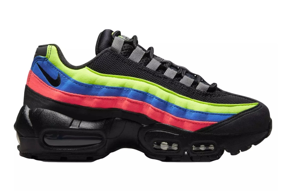 Pre-owned Nike Air Max 95 Black Neon (gs) In Black/volt/blue Crystal