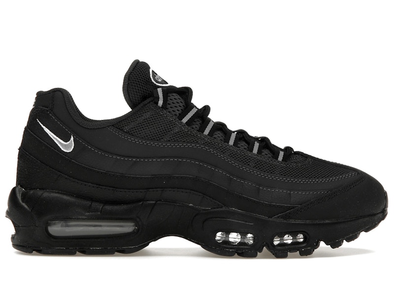 Black and silver air max 95 on sale