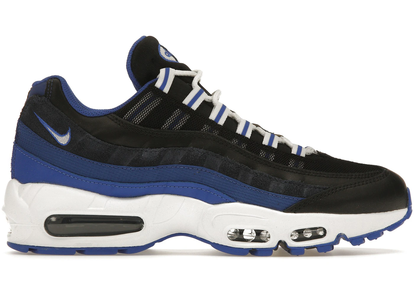HOT Royal Blue Air Max 95 Black Blue And White Nike Air Max 95