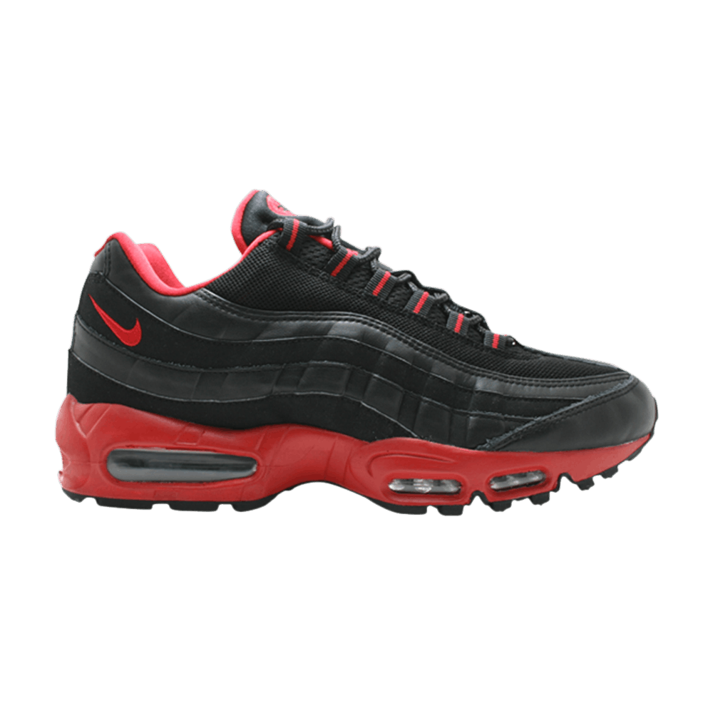 black and red air max 95s