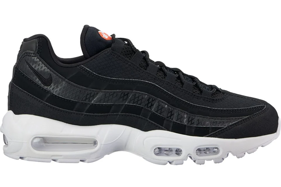 Nike Air Max 95 Black White Team Orange Men s 924478 001 US