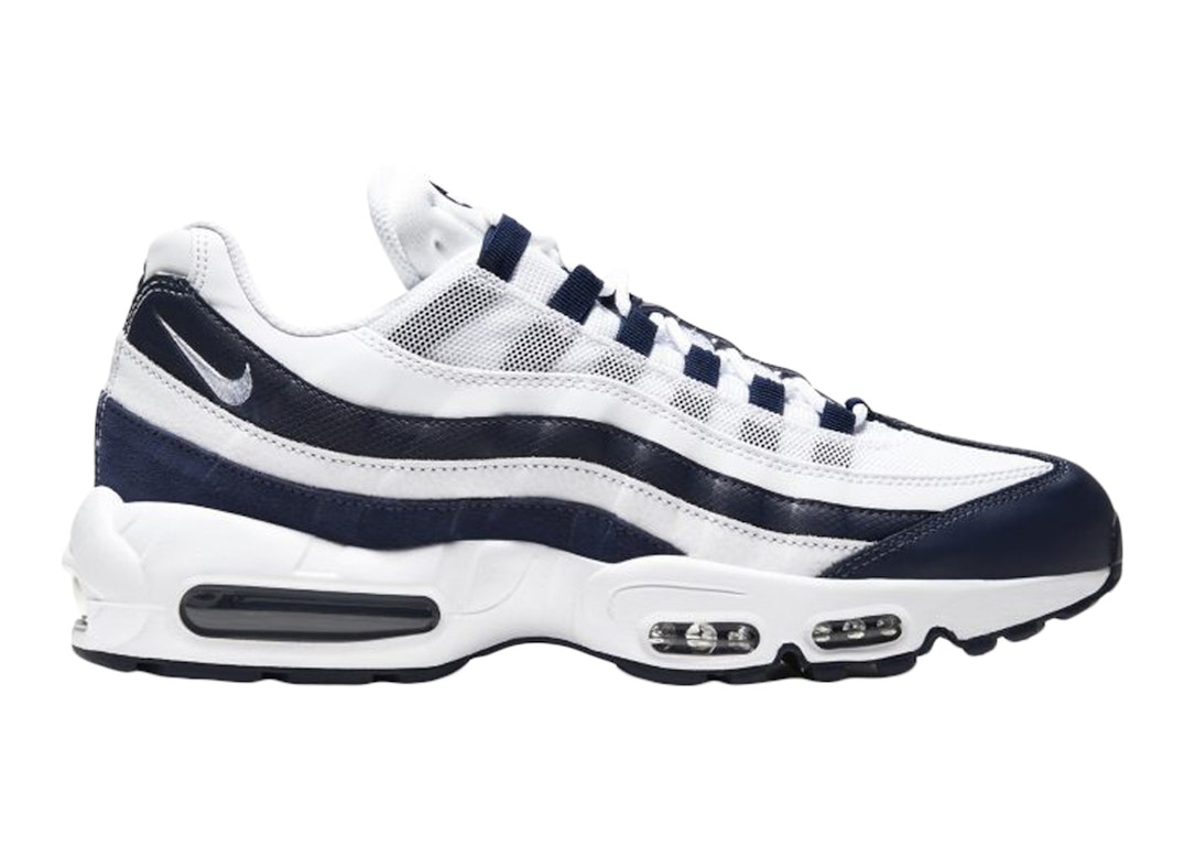 Pre-owned Nike Air Max 95 Essential White Midnight Navy In White/midnight Navy