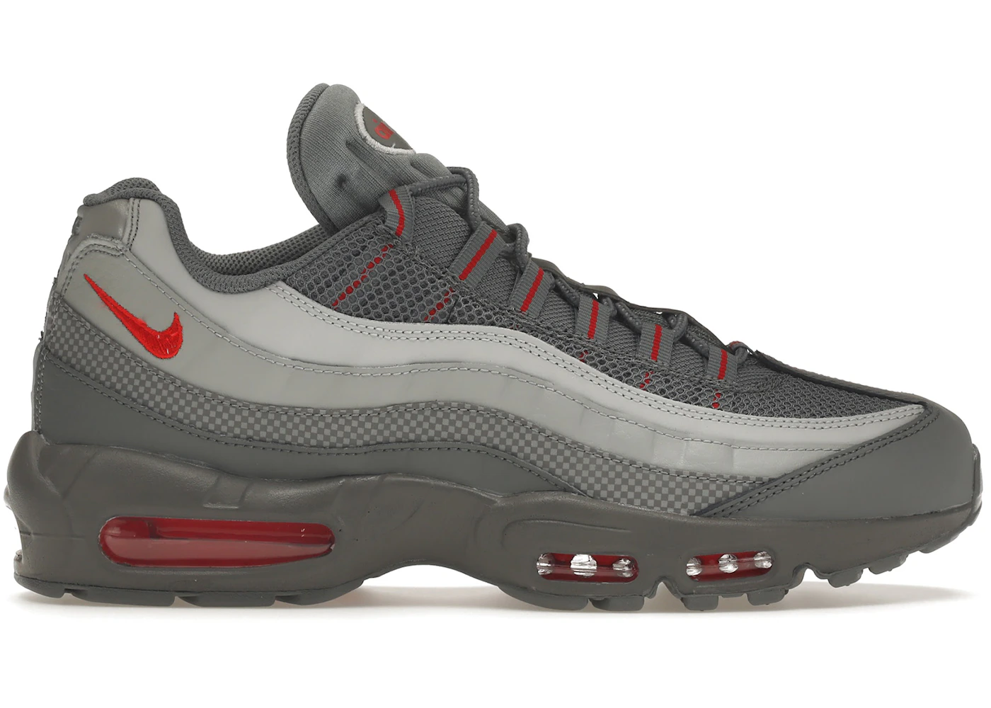 Nike Air Max 95 Grey Red Men's - DM9104-002 - US