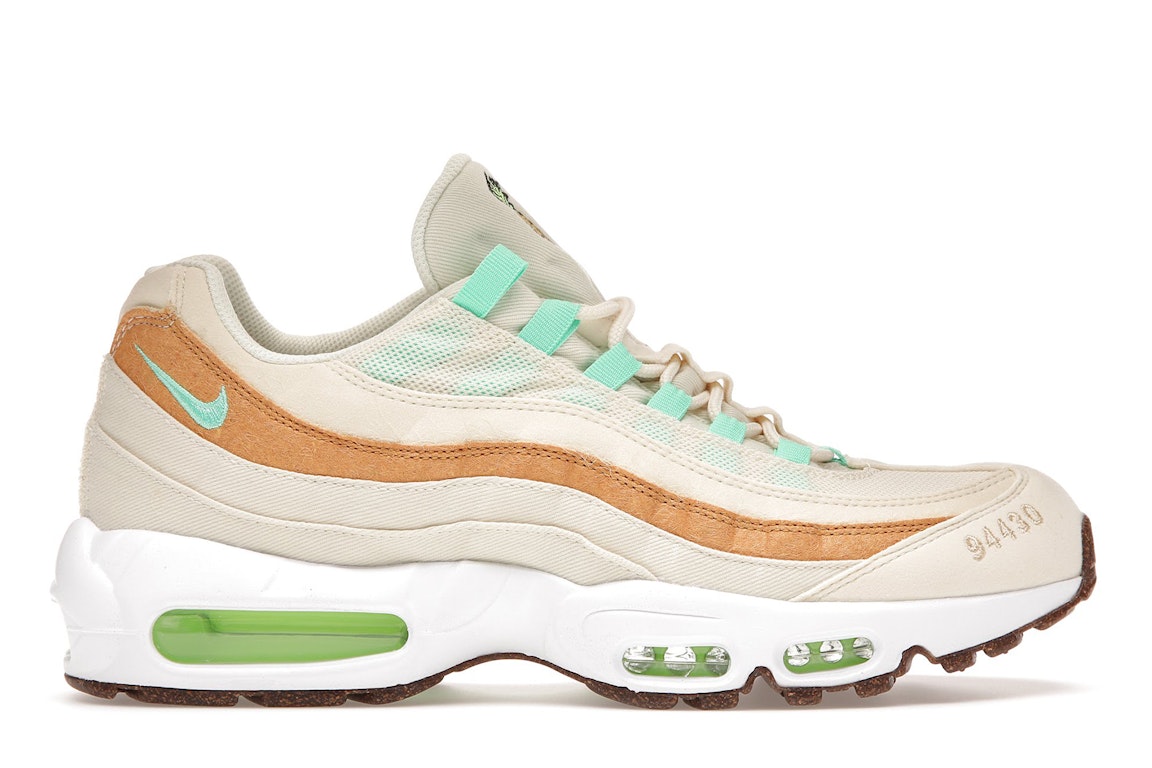Pre-owned Nike Air Max 95 Happy Pineapple In Coconut Milk/metallic Gold-white-green Glow