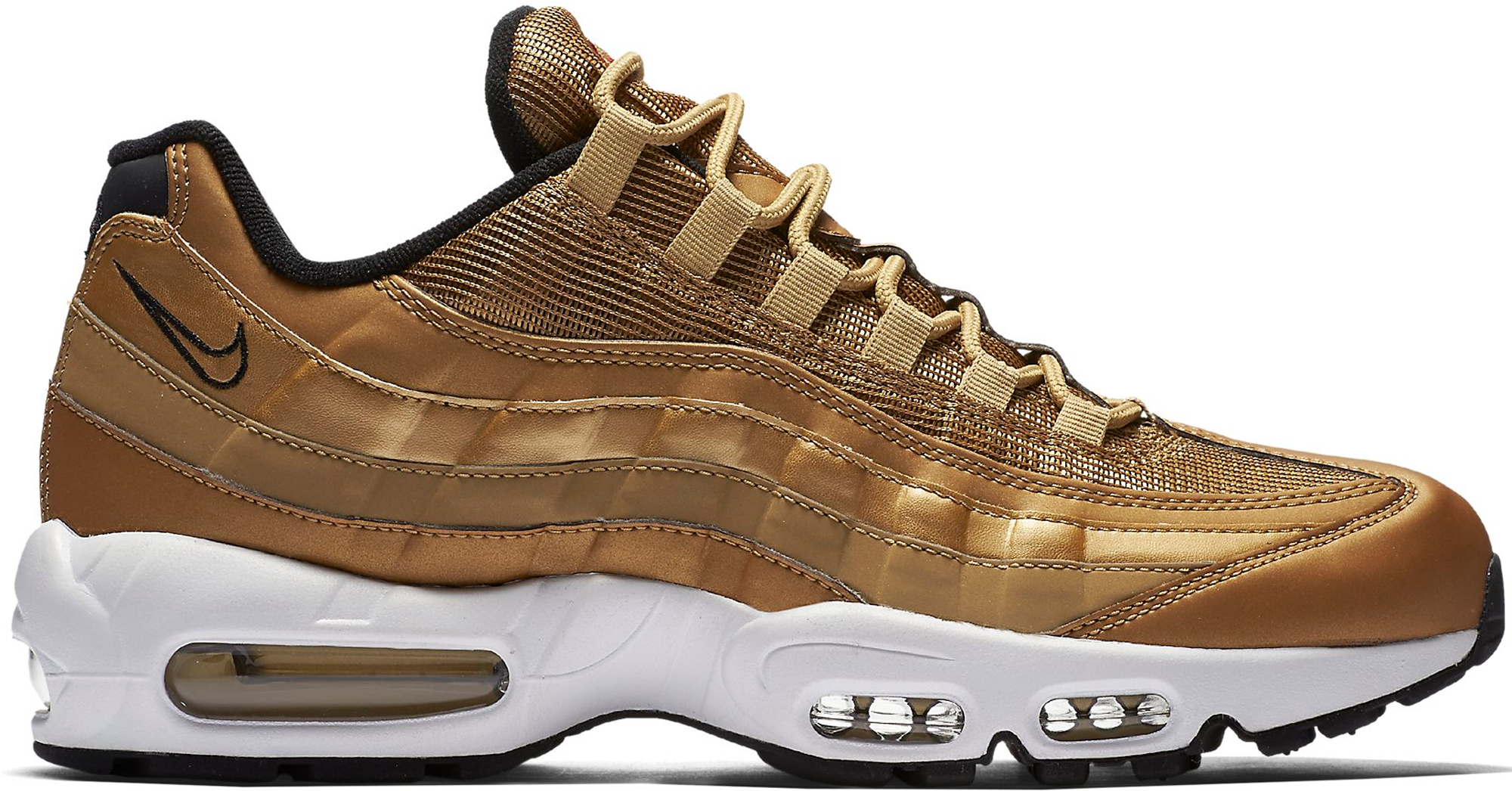 air max 95 gold and white
