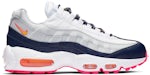Nike Air Max 95 Midnight Blu navy Pure Platinum Laser Arancione (donna)