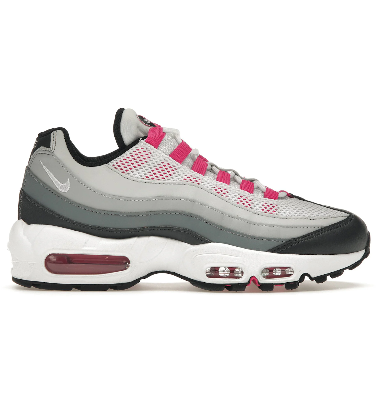 Nike white and pink air max 95 trainers Clearance