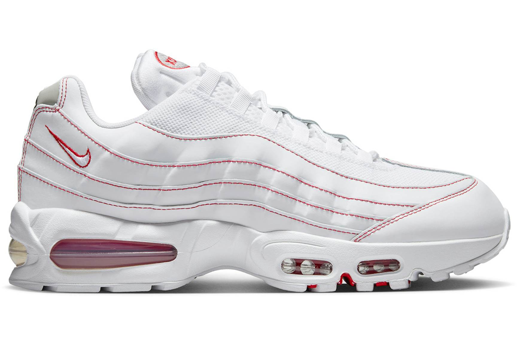 Nike Air Max 95 OG Big Bubble White University Red Men's - IB7936-100 - US