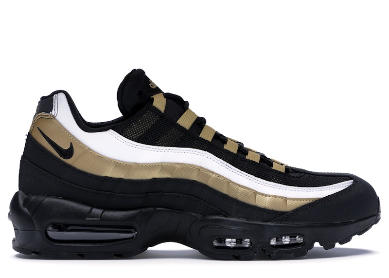 black white and gold air max 95