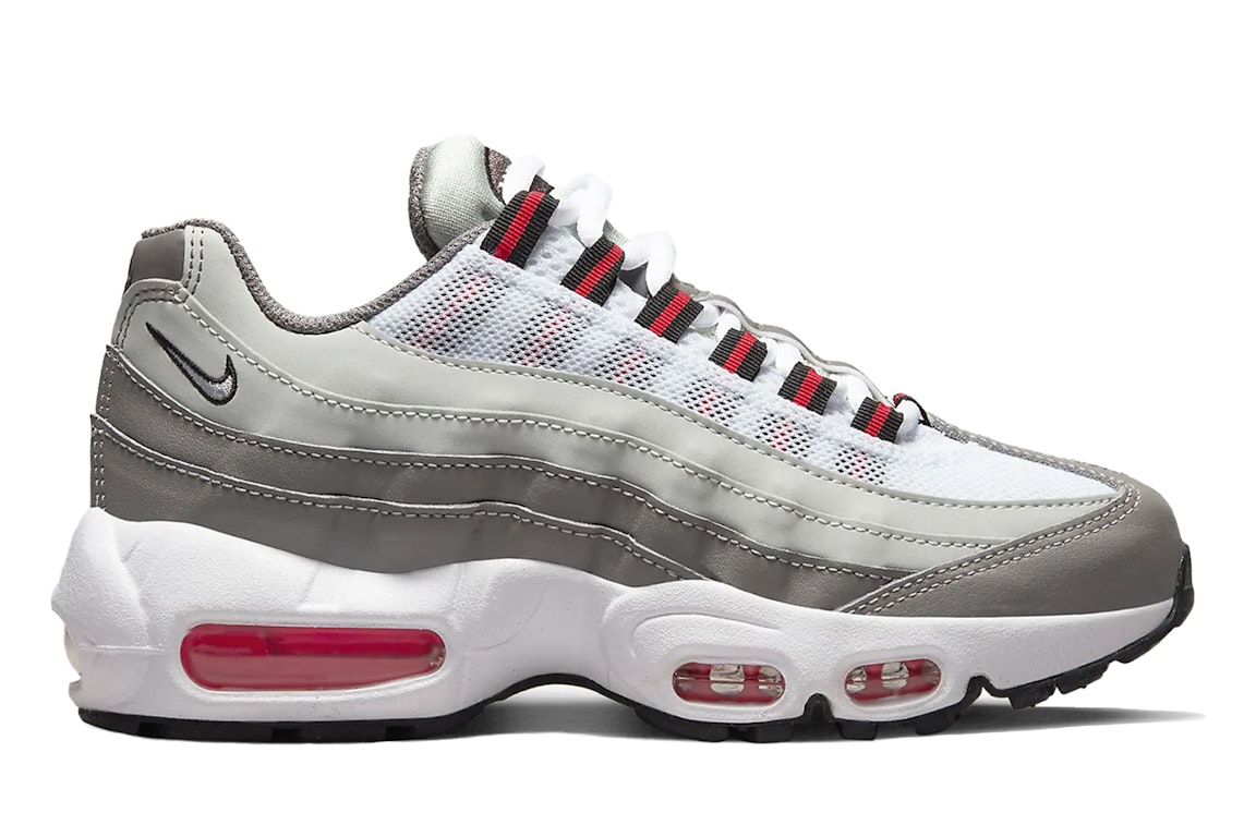 Pre-owned Nike Air Max 95 Recraft Flat Pewter Red (gs) In Light Silver/flat Pewter/white