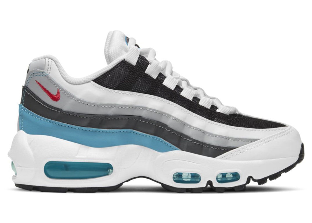 Pre-owned Nike Air Max 95 Recraft White Chlorine Blue (gs) In White/chlorine Blue/black