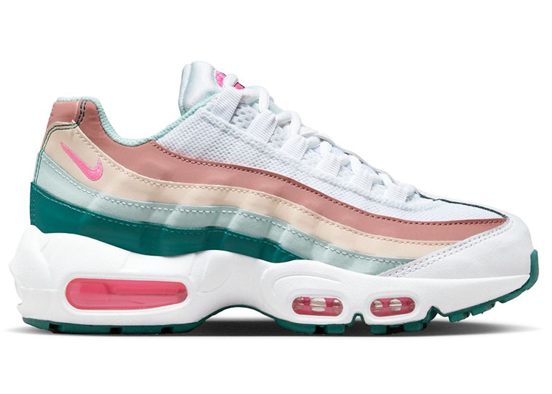 Pre-owned Nike Air Max 95 Recraft White Geode Teal (gs) In White/geode Teal/jade Ice