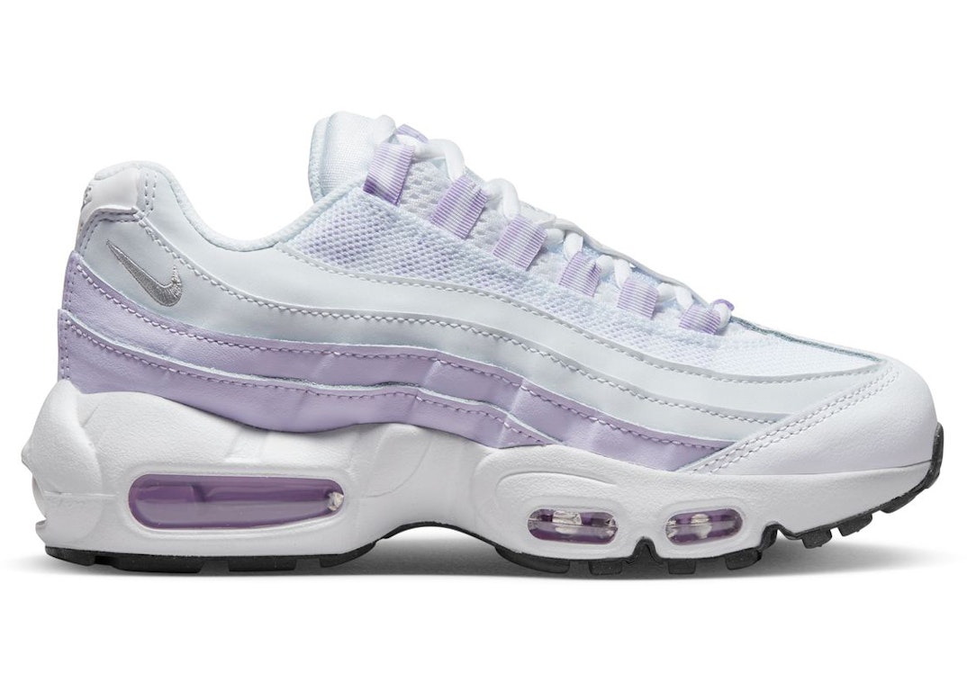 Pre-owned Nike Air Max 95 Recraft Whtie Violet Frost (gs) In White/pure Platinum/violet Frost