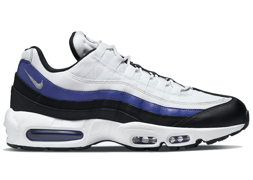 Pre-owned Nike Air Max 95 Se White Persian Violet In White/metallic Silver-black