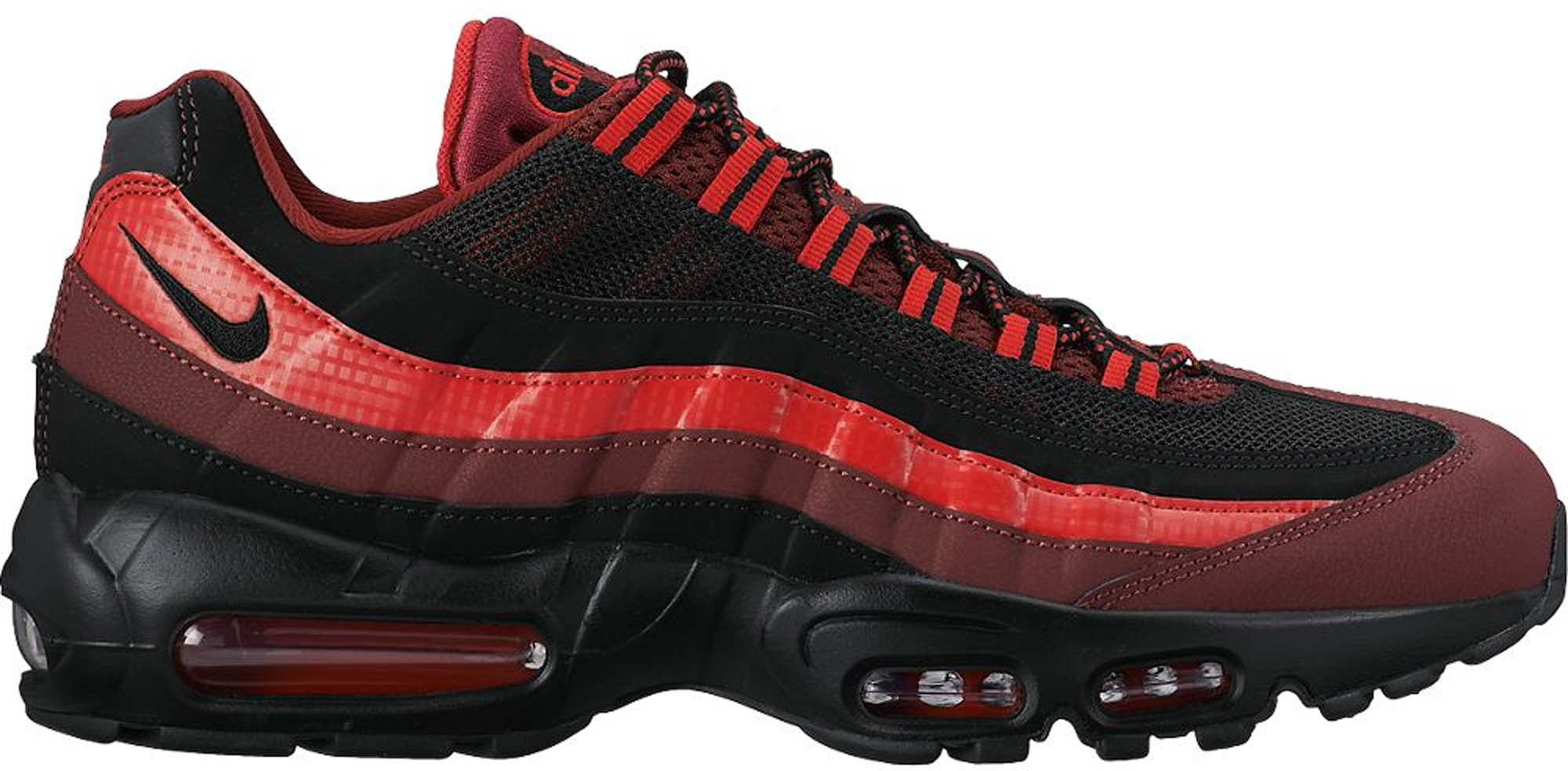 red and black nike 95