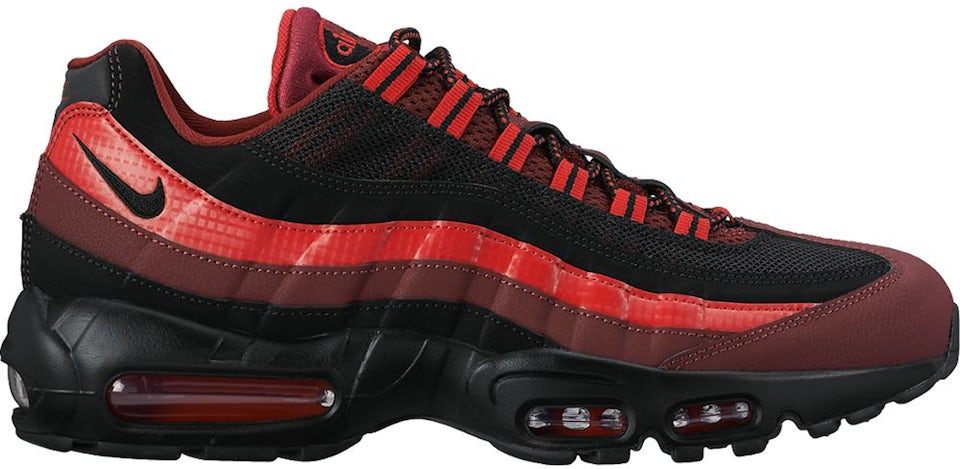 Nike Air Max 95 TT Shoes - Black / Sail - Gym Red